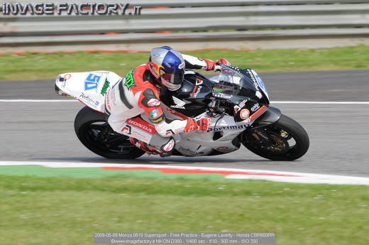 2009-05-09 Monza 0510 Supersport - Free Practice - Eugene Laverty - Honda CBR600RR